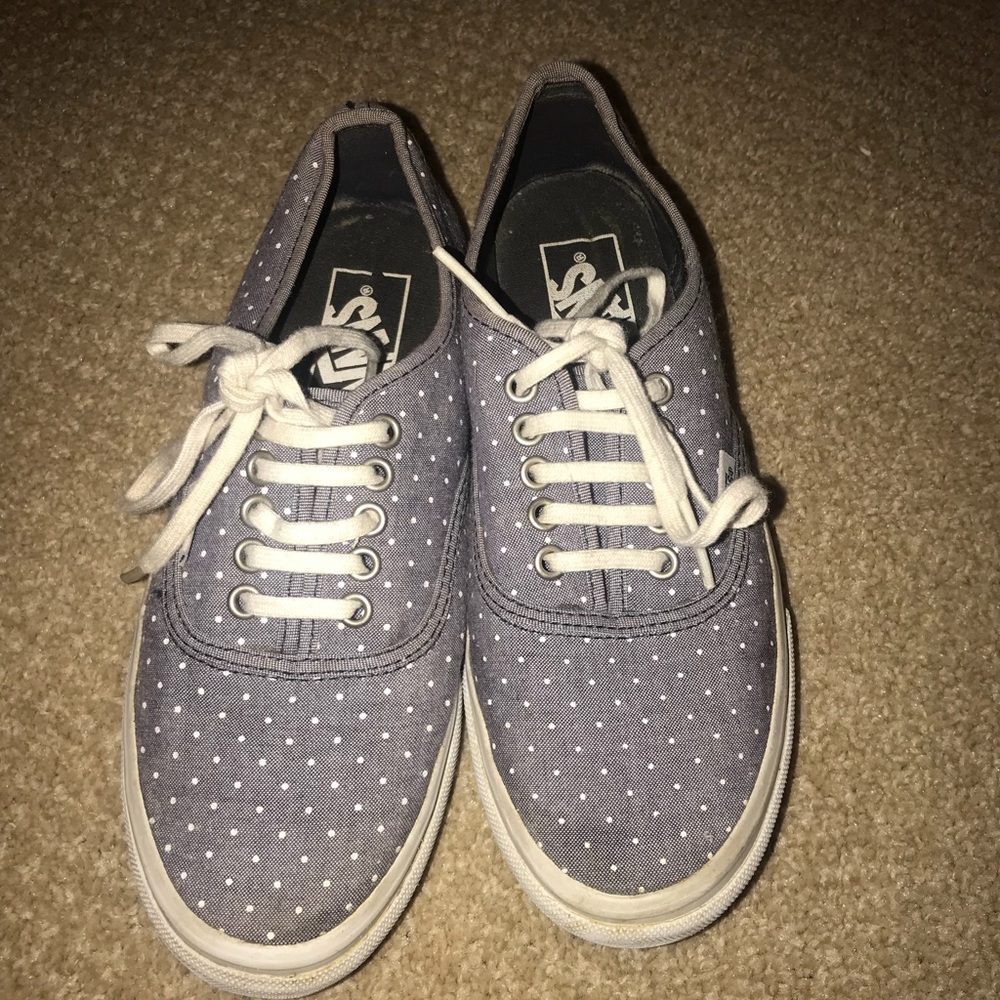 GENTLY USED Limited Edition Grey Polkadot Vans